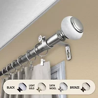 Rod Desyne Vernon 1 Adjustable Curtain