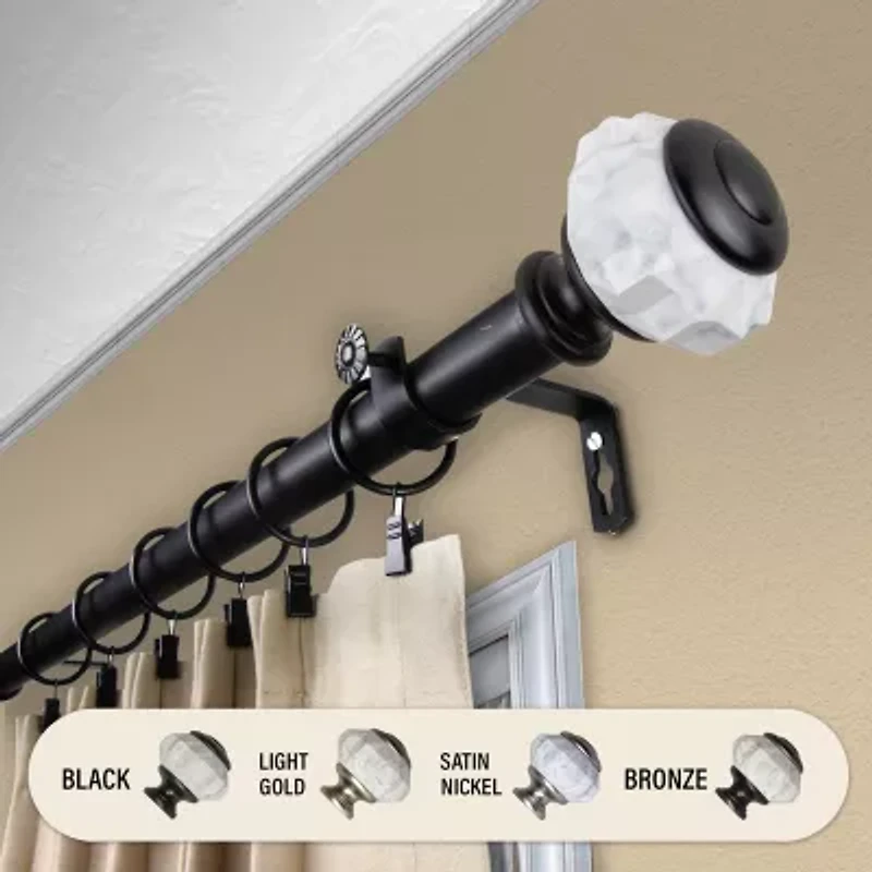 Rod Desyne Linden 1 Adjustable Curtain