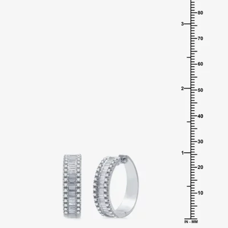 2 CT.T.W. (H-I / I1) Lab Grown White Diamond 10K or 14K Gold 24.2mm Hoop Earrings