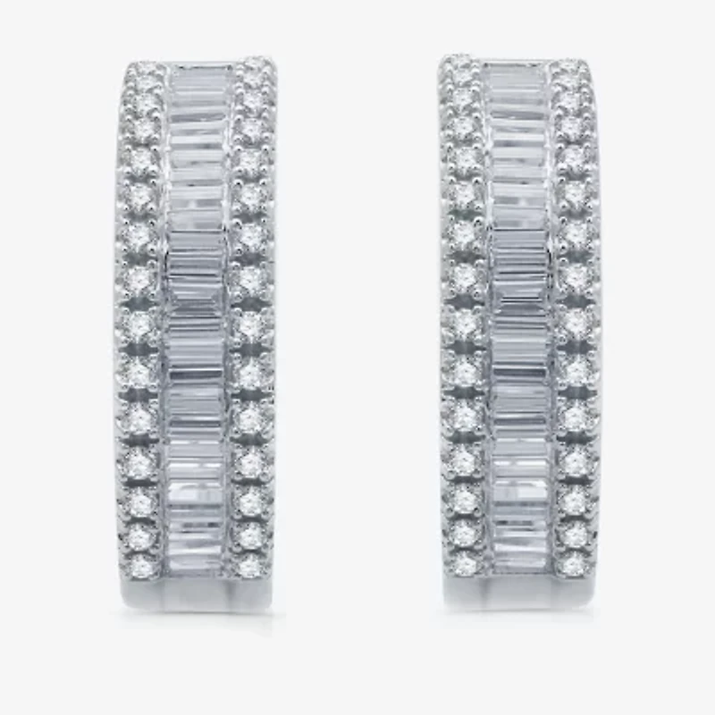 2 CT.T.W. (H-I / I1) Lab Grown White Diamond 10K or 14K Gold 24.2mm Hoop Earrings