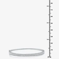 (H-I / I1) Womens 1 1/4 CT. T.W. Lab Grown White Diamond 10K White Gold Bangle Bracelet