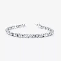 Womens 4 CT. T.W. Natural White Diamond 10K Gold 7.5 Inch Tennis Bracelet
