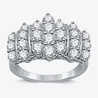Womens 2 CT. T.W. Natural White Diamond 10K Gold Cluster Band
