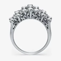 Womens 2 CT. T.W. Natural White Diamond 10K Gold Cluster Band