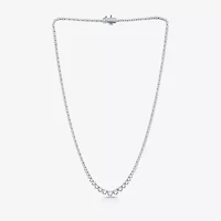 (H-I / I1) Womens 6 CT. T.W. Lab Grown White Diamond 10K or 14K Yellow Gold Tennis Necklaces