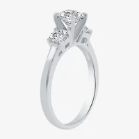 Love Lives Forever (H-I / Si1-Si2) Womens 1 1/2 CT. T.W. Lab Grown White Diamond 10K Gold Round 3-Stone Engagement Ring