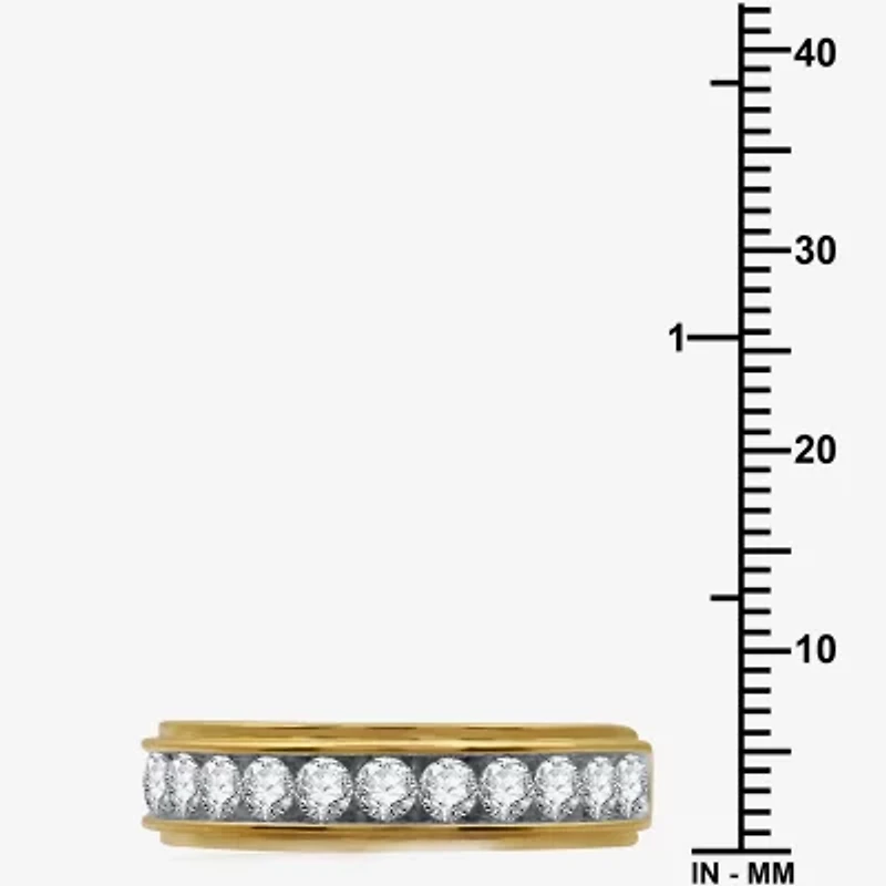 (H-I / I1) 1 CT. T.W. Lab Grown White Diamond 10K Gold Wedding Band