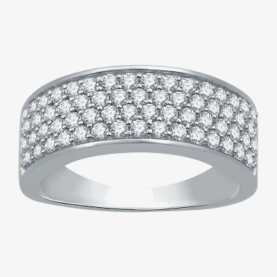 Womens CT. T.W. Natural White Diamond 10K Gold Anniversary Wedding Band