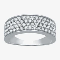 Womens 1 CT. T.W. Natural White Diamond 10K Gold Anniversary Wedding Band