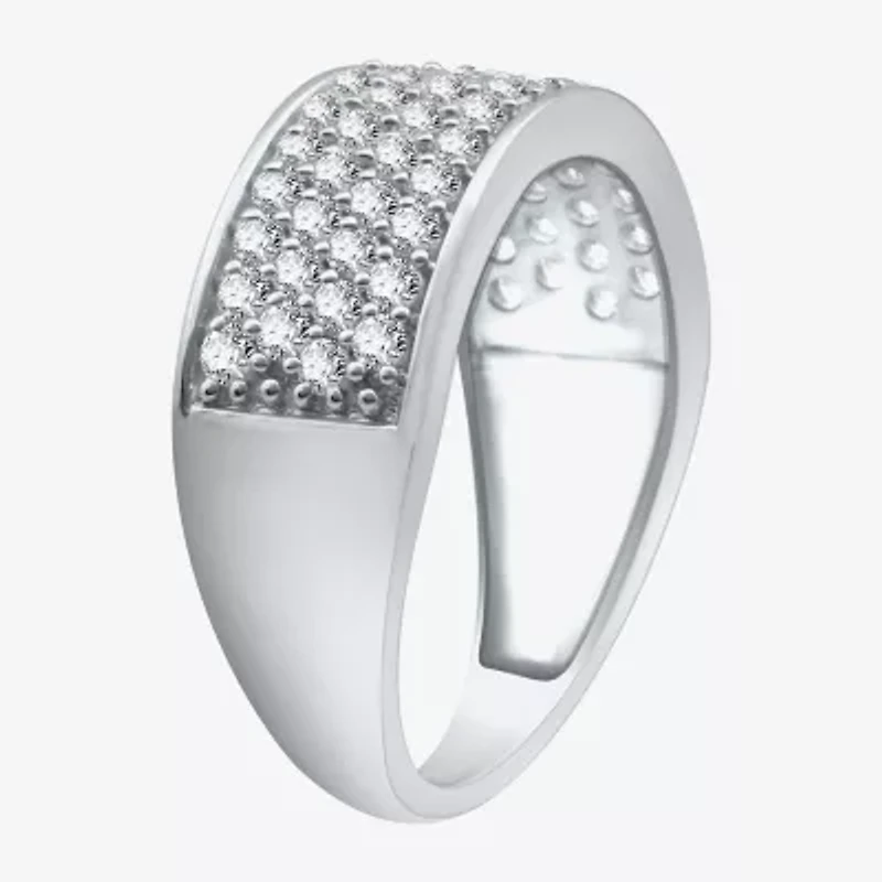 Womens 1 CT. T.W. Natural White Diamond 10K Gold Anniversary Wedding Band