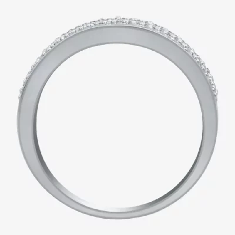 Womens 1 CT. T.W. Natural White Diamond 10K Gold Anniversary Wedding Band