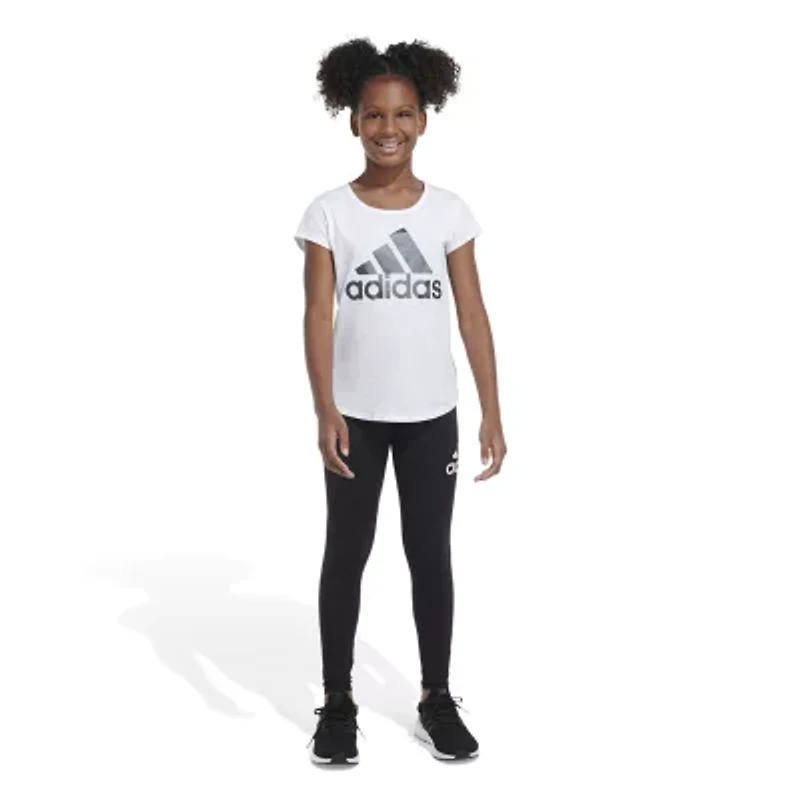 adidas Big Kid Girls Mid Rise Active Full Length Leggings