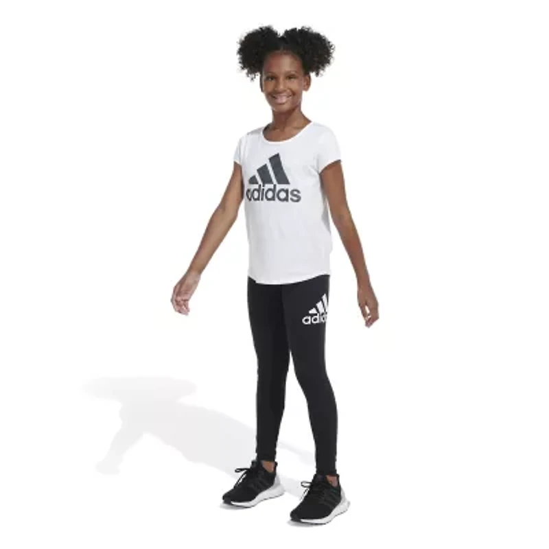 adidas Big Kid Girls Mid Rise Active Full Length Leggings