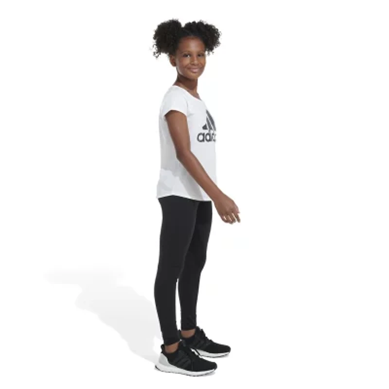 adidas Big Kid Girls Mid Rise Active Full Length Leggings