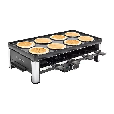 GreenPan Electrics Healthy Ceramic Nonstick, 3-in-1 Reversible Grill, Griddle & Raclette