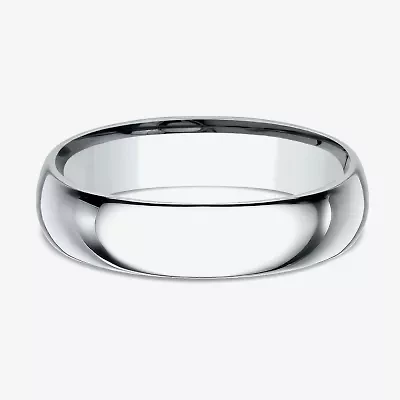 Mens 10K Yellow Gold 5MM Comfort-Fit Wedding Band