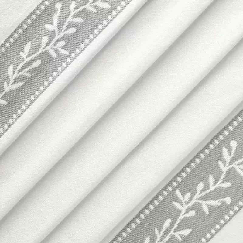 Fieldcrest Heritage Border Leaf Grommet Top Energy Saving 100% Blackout Single Curtain Panel