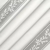 Fieldcrest Heritage Border Leaf Grommet Top Energy Saving 100% Blackout Single Curtain Panel