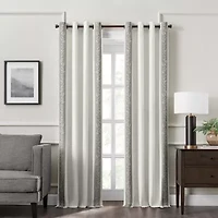Fieldcrest Heritage Border Leaf Grommet Top Energy Saving 100% Blackout Single Curtain Panel