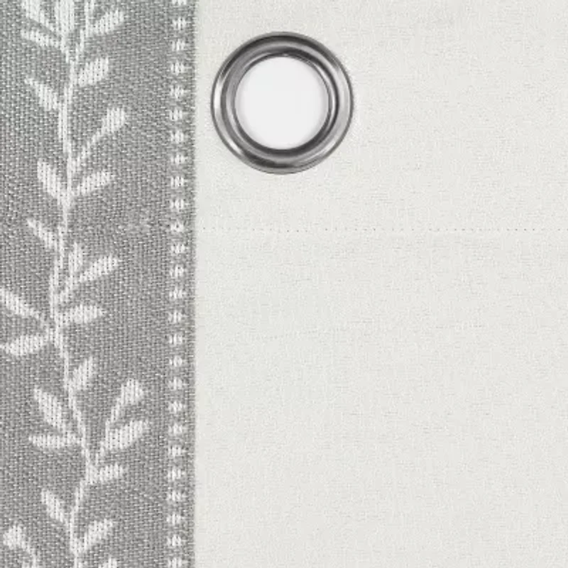 Fieldcrest Heritage Border Leaf Grommet Top Energy Saving 100% Blackout Single Curtain Panel