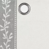 Fieldcrest Heritage Border Leaf Grommet Top Energy Saving 100% Blackout Single Curtain Panel