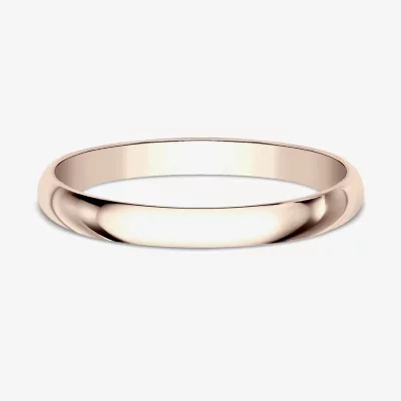 Womens 2MM 10K White Gold Wedding Band