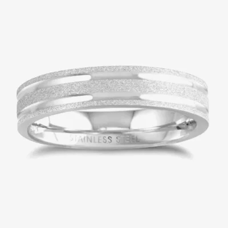 Mens 3MM Stainless Steel Wedding Band
