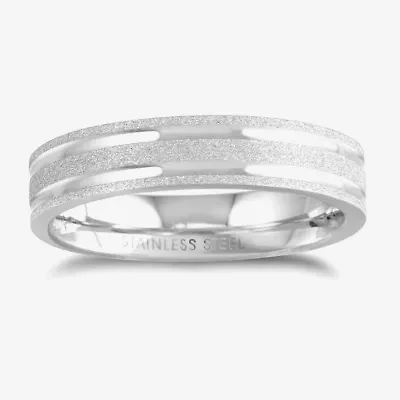 Mens 3MM Stainless Steel Wedding Band