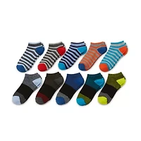Thereabouts Little & Big Kid Boys 10 Pair Low Cut Socks