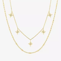 Diamond Addiction (G-H / Si2-I1) North Star Womens Accent Lab Grown White 14K Gold Over Silver 2-pc. Jewelry Set