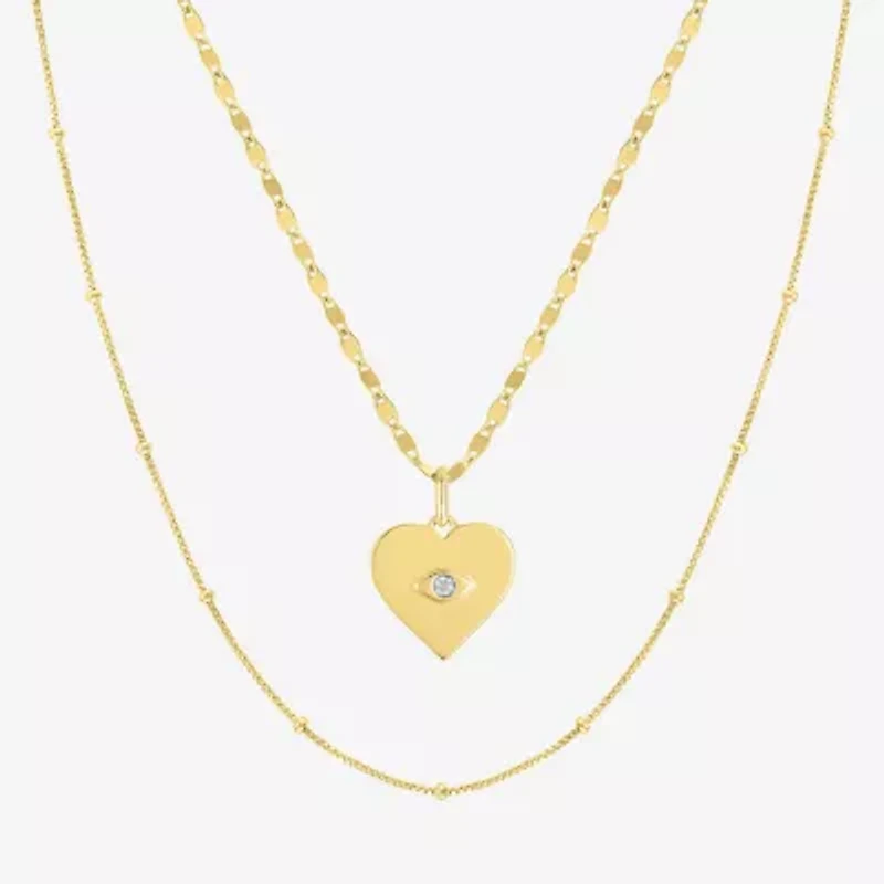 (G-H / Si2-I1) Womens Diamond Accent Lab Grown White 14K Gold Over Silver Sterling 2-pc. Jewelry Set