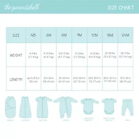 The Peanutshell Rainbow Safari Baby Girls Round Neck Short Sleeve 7-pc. Bodysuit