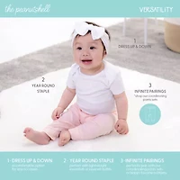 The Peanutshell Rainbow Safari Baby Girls Round Neck Short Sleeve 7-pc. Bodysuit