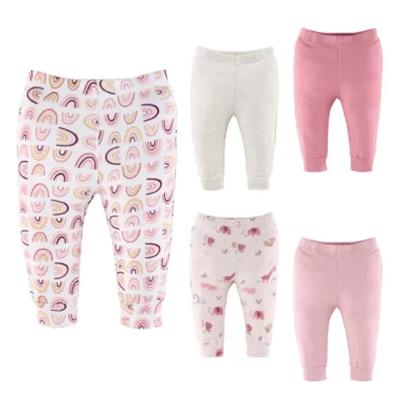 The Peanutshell Rainbow Safari Baby Girls Tapered Regular Fit Pull-On Pant