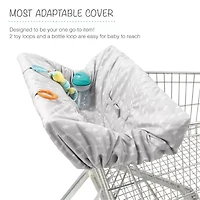 Belle Gray Leaf Leaf Shopping Cart Cover