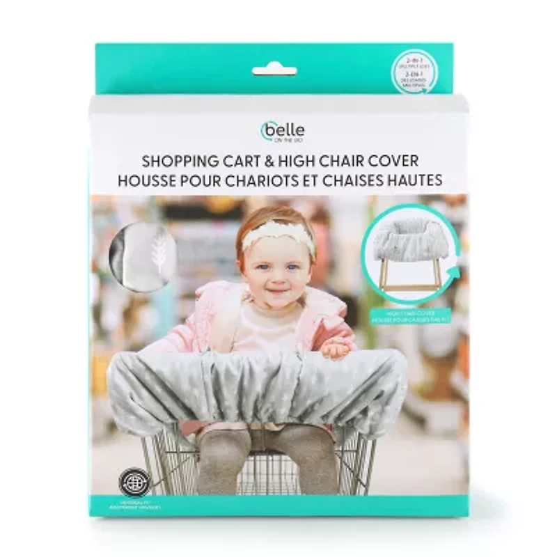 Belle Gray Leaf Leaf Shopping Cart Cover