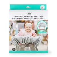 Belle Gray Leaf Leaf Shopping Cart Cover