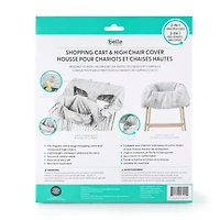 Belle Gray Leaf Leaf Shopping Cart Cover