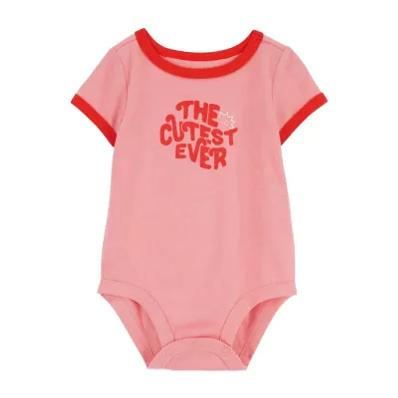 Carter's Baby Girls Short Sleeve Rib Bodysuit