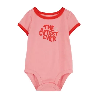 Carter's Baby Girls Short Sleeve Rib Bodysuit