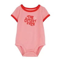 Carter's Baby Girls Short Sleeve Rib Bodysuit