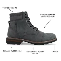 Territory Mens Yukon Block Heel Lace Up Boots