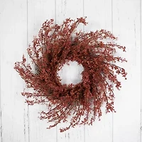 Northlight 24in Autumn Harvest Burgundy Berry Artificial Wreath