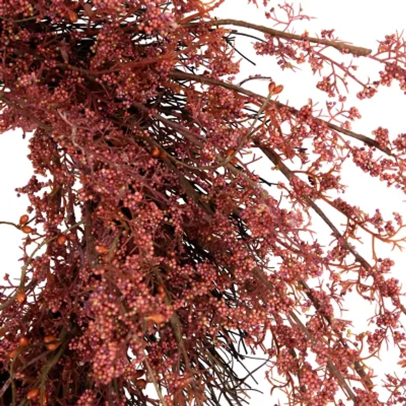 Northlight 24in Autumn Harvest Burgundy Berry Artificial Wreath