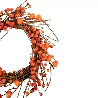 Northlight 20in Red And Orange Berries With Mini Pumpkins Fall Harvest Wreath