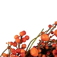 Northlight 20in Red And Orange Berries With Mini Pumpkins Fall Harvest Wreath