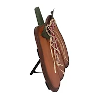 Northlight 10in Green And Orange Fall Harvest Wood Pumpkin Tabletop Decor