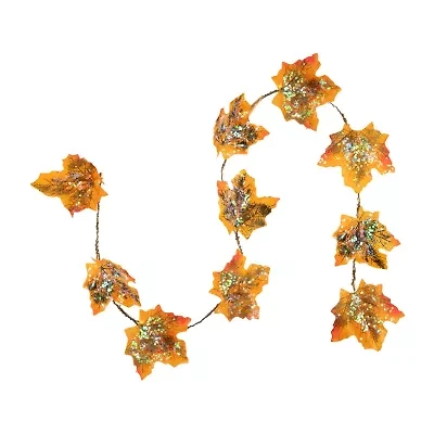 Northlight 10-Count Led Fall Harvest Maple Leaves Micro 4ft Brown Wire Set String Lights