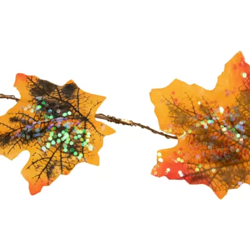 Northlight 10-Count Led Fall Harvest Maple Leaves Micro 4ft Brown Wire Set String Lights