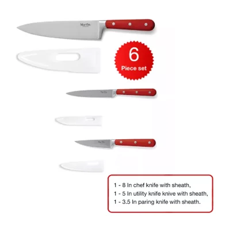 Martha Stewart Triple Rivet 6-pc. Knife Set